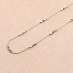 Les Cleias Lye Beads Silver Necklace