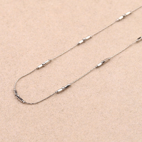 Les Cleias Lye Beads Silver Necklace