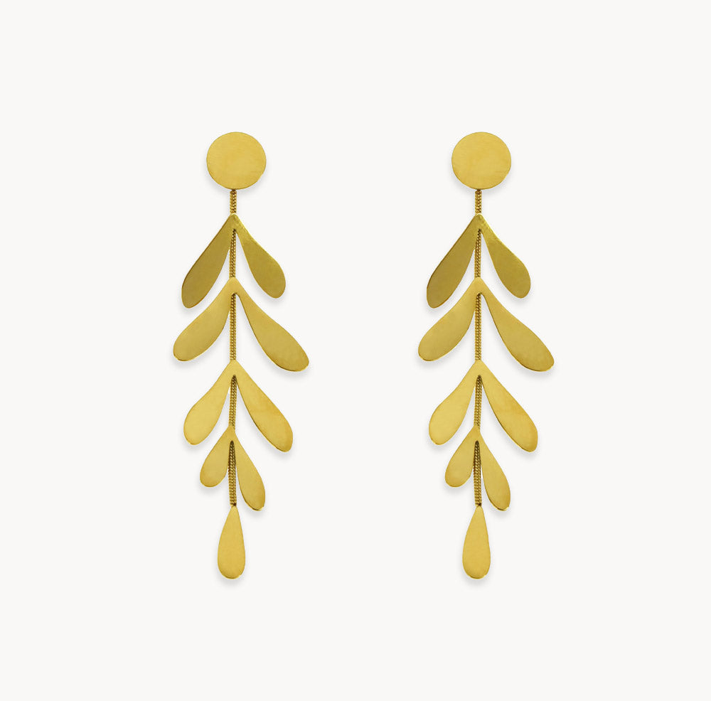 Les Cleias Windward Long Leave Earrings