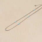 Linais Silver Beads Turquoise Necklace