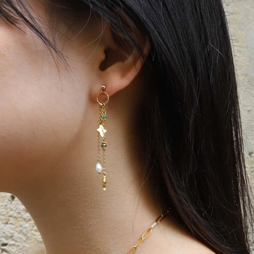 Loriane fish lunck charm Earrings