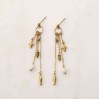 Loriane fish lunck charm green Earrings