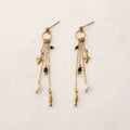 Loriane fish lunck charm green black Earrings