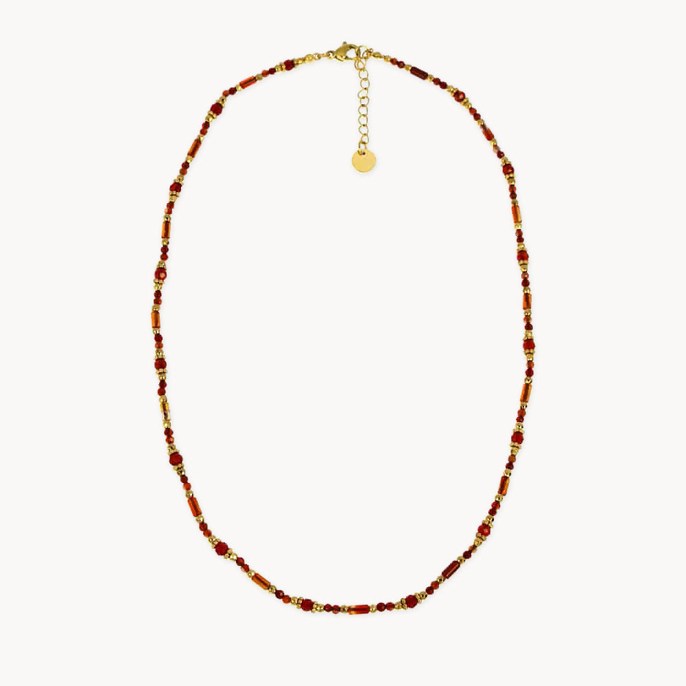 Mandana Gemstones Necklace Burnt Orange