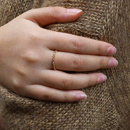 Marielle Multicolored Rhinestones Ring Les Cleias