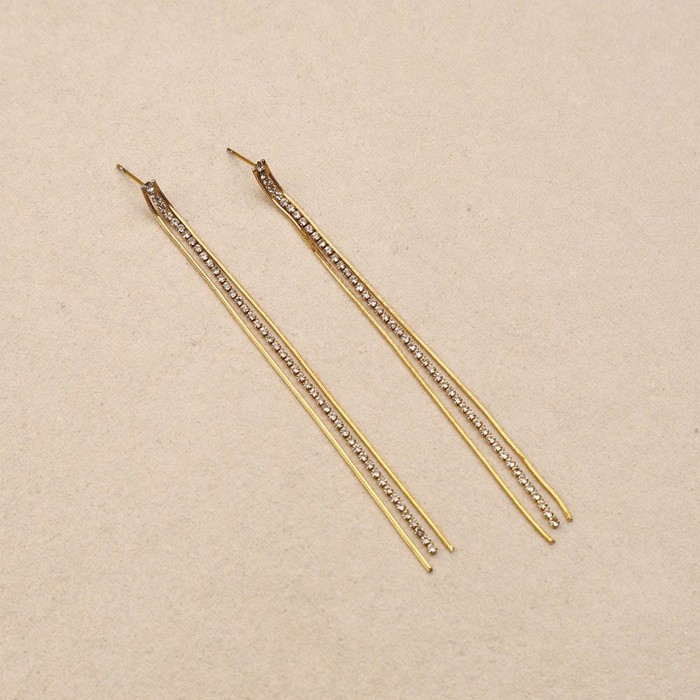 Marilys rhinestone fringe Earrings