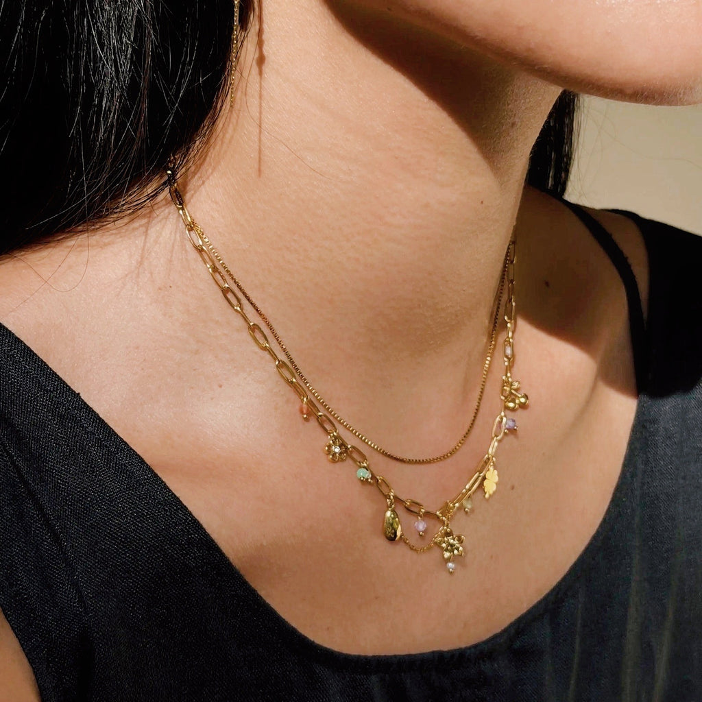 Melisanda Double-row Flowers Necklace