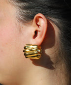 Melvina gold-plated Big Wave Earrings