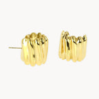 Melvina gold-plated Big Wave Earrings