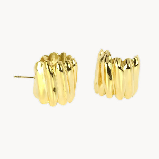 Melvina gold-plated Big Wave Earrings