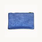 Midnight Blue Metallic Zip Pouch L Size