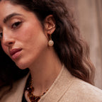 Eclyra small hoop resin bead Earrings