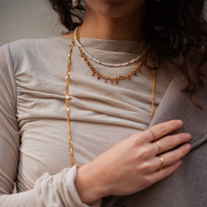 Bivana balls and crystal beads necklace