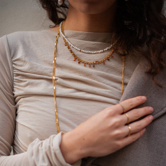 Bivana balls and crystal beads necklace