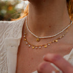 Ameline ex-voto heart pearls Necklace