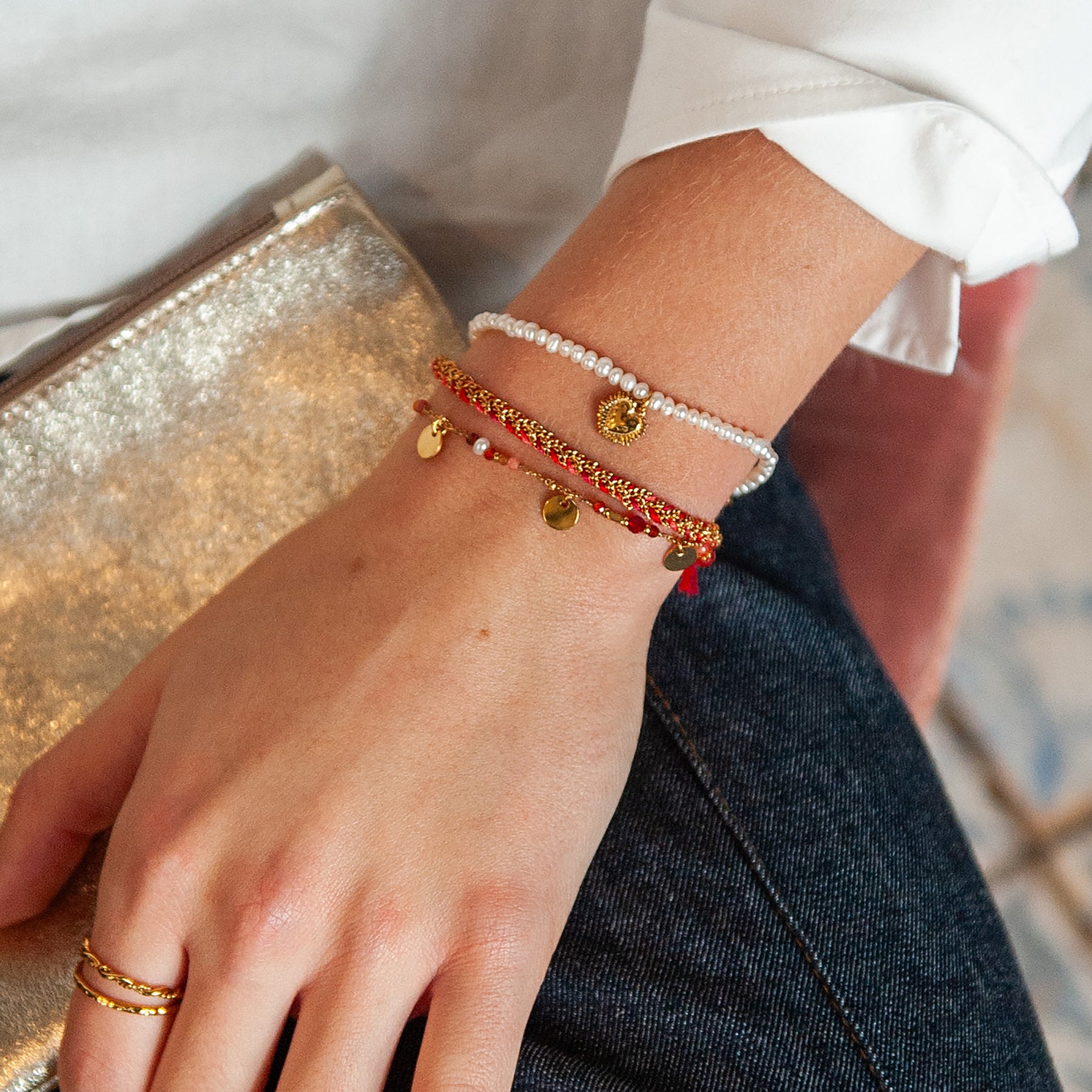 Elenya fine stones pearl Bracelet