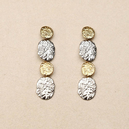 Naeline alternating gold silver Earrings