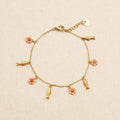 Nelie Fish & Flower Bracelet Pink opal