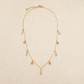 Nelie Fish & Flower Necklace pink opal