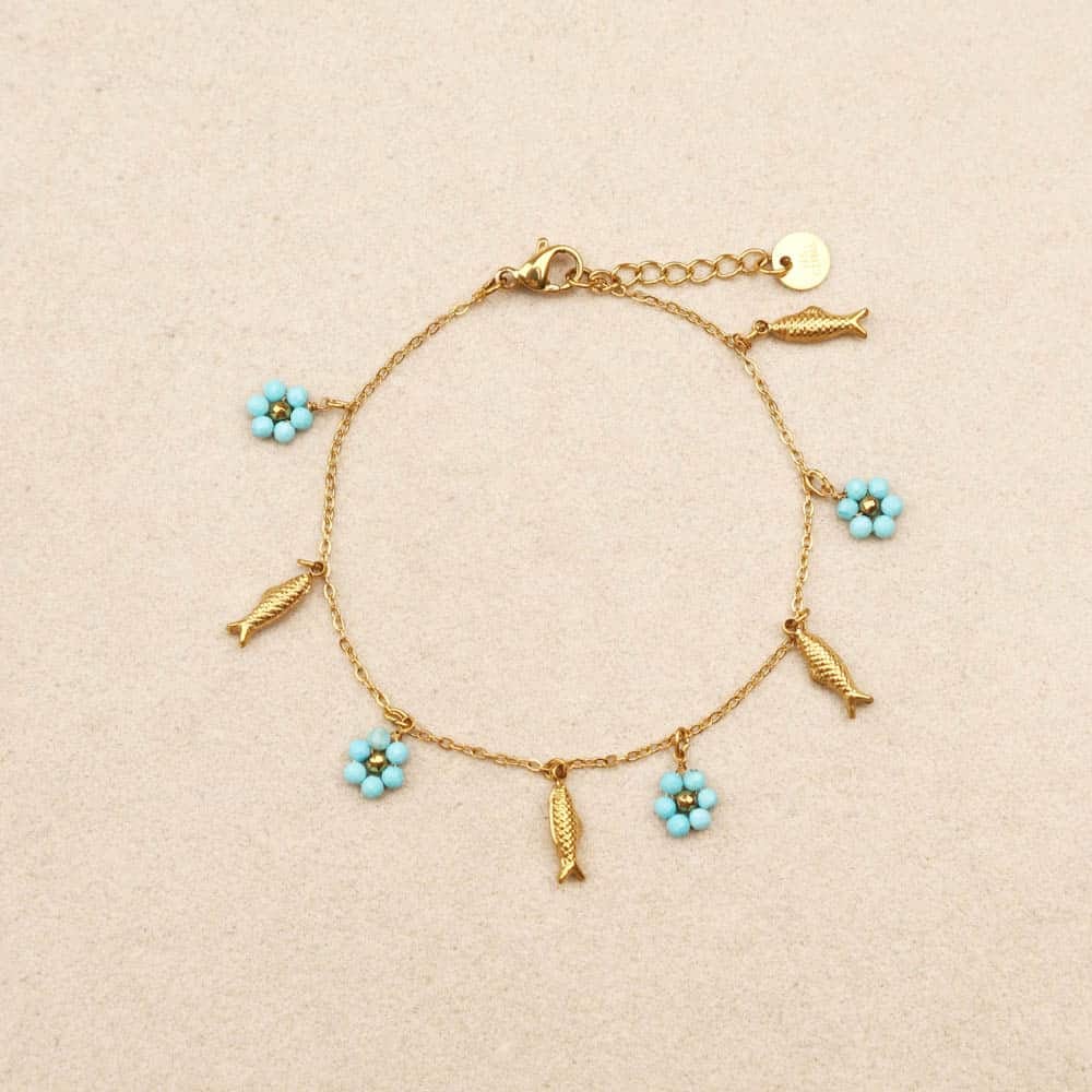 Nelie Fish & Flower Turquoise