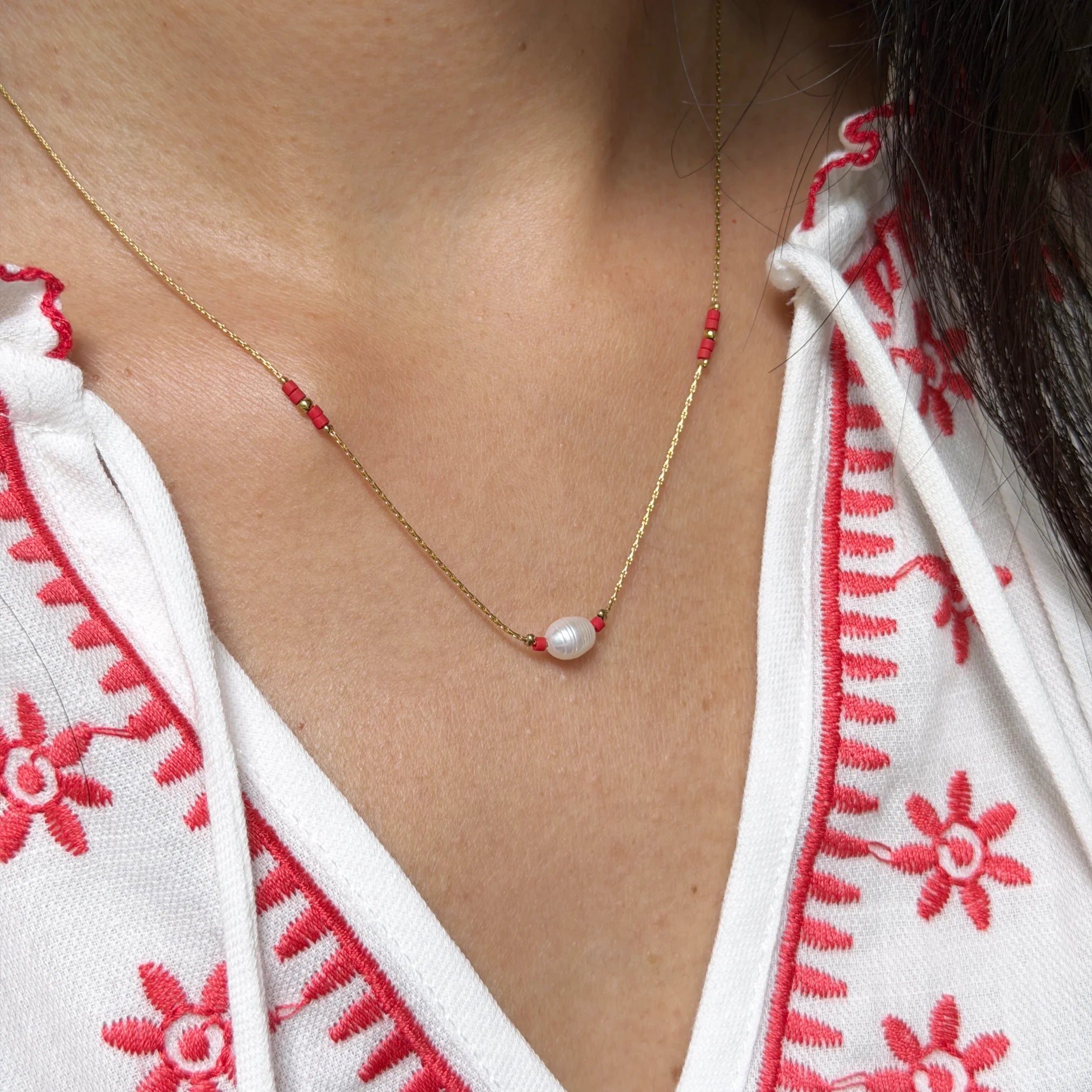 Nephis 1 pearl Miyuki bead Necklace