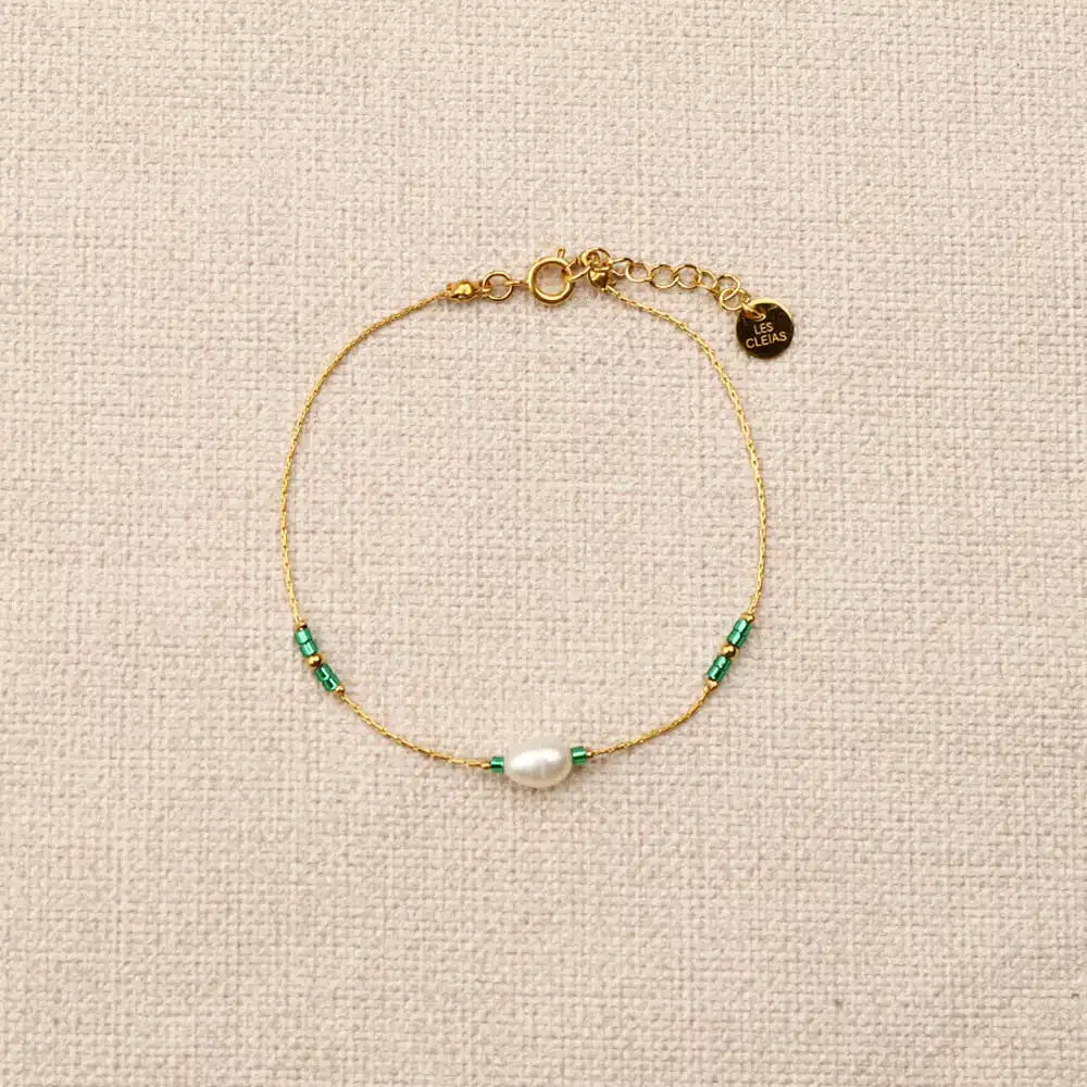 Nephis Pearl Green Miyuki bead Bracelet