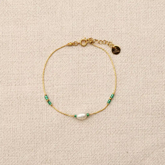 Nephis Pearl Green Miyuki bead Bracelet