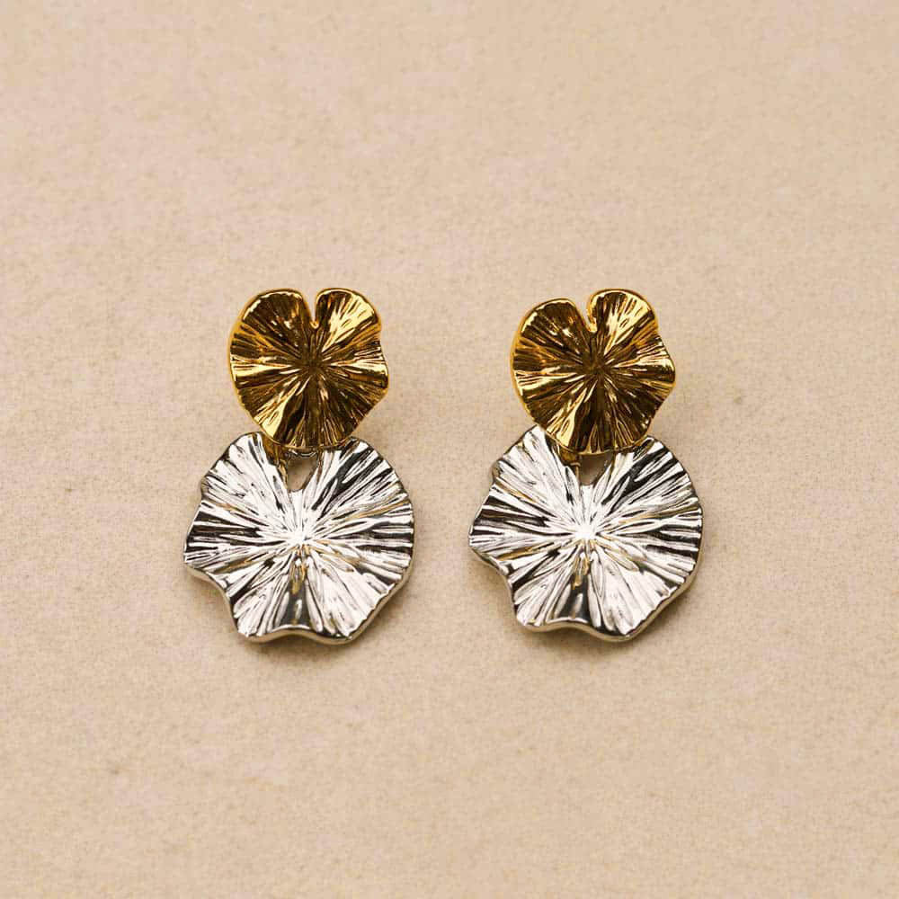 Nymea Water Lily Leaf Earrings
