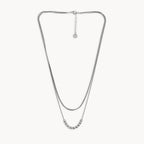 Prine double-row cubic Silver Necklace
