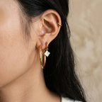 Siana chased texture Creoles Earrings