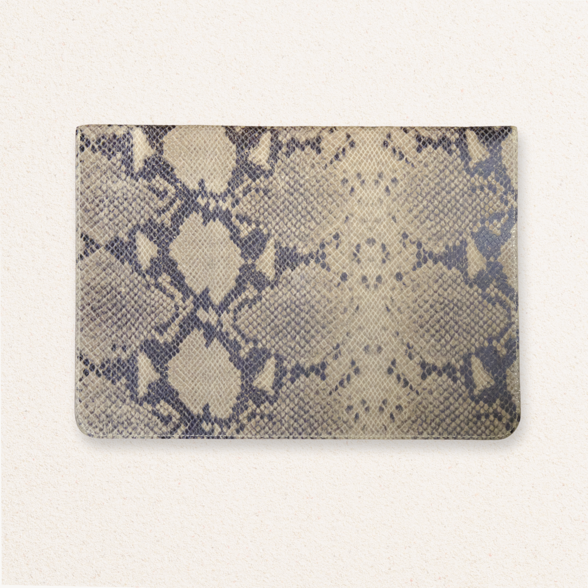 Snake patterned Leather Laptop sleeve back