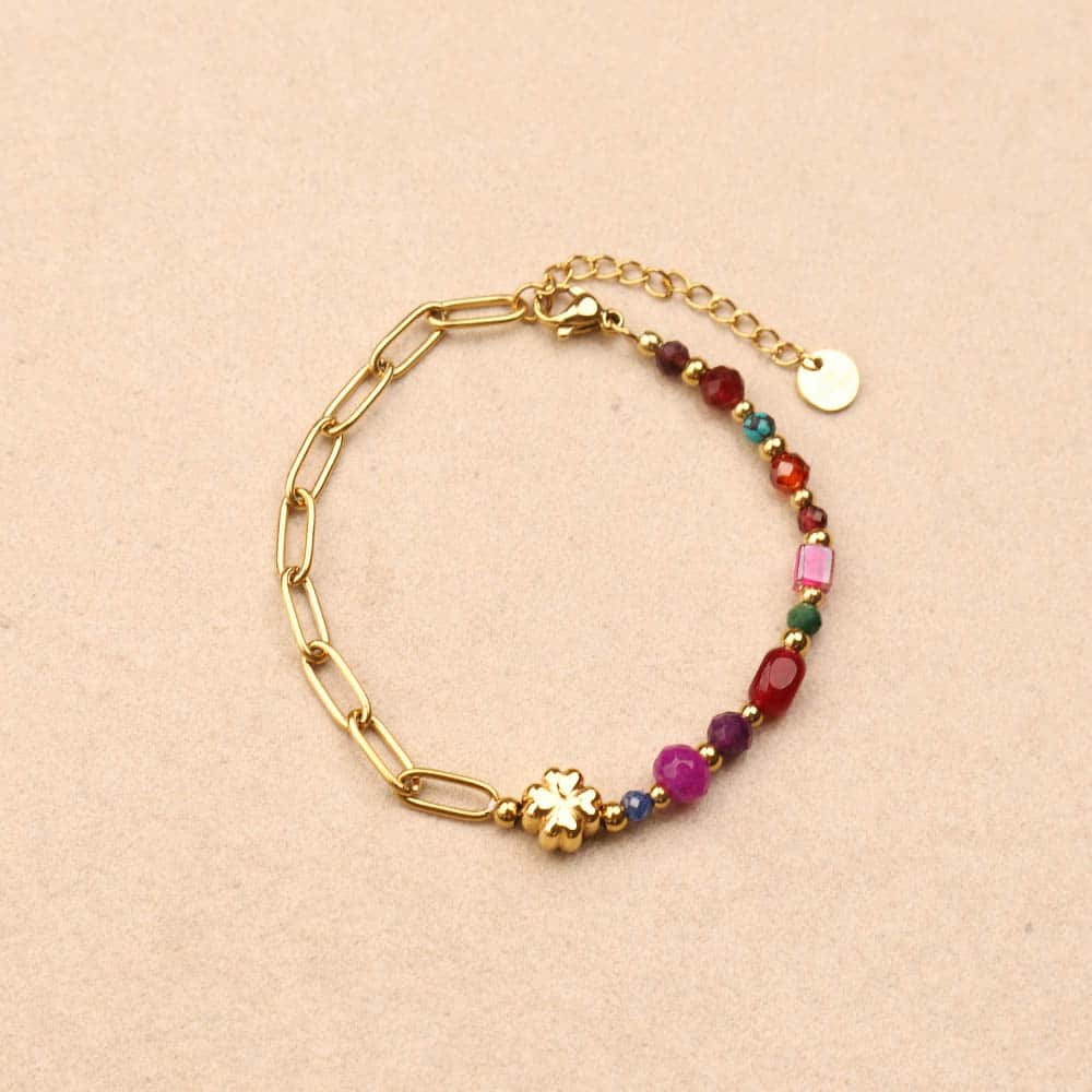 Soléanne Half Multicolor Crystal  Bracelet