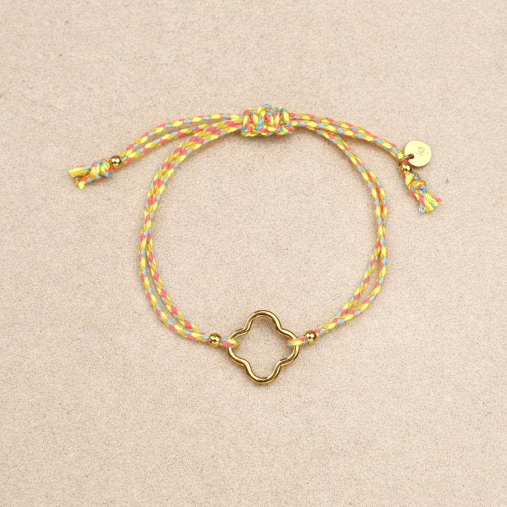 Sole Trefle Clover Neon Multicolor Drawstring Bracelet