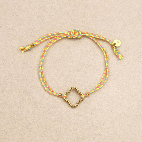 Sole Trefle Clover Neon Multicolor Drawstring Bracelet