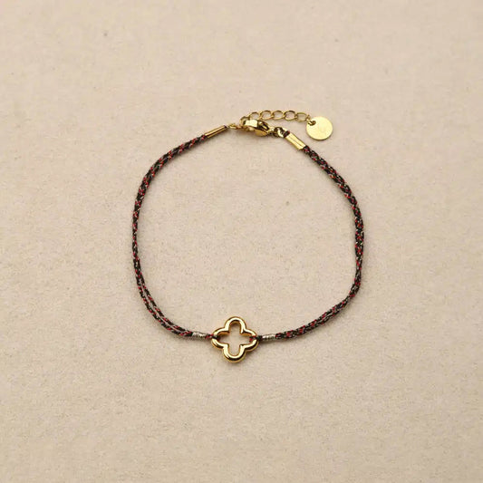 Sophia Clover Black Lurex Thread Bracelet