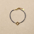 Sophia Clover Blue Lurex Thread Bracelet