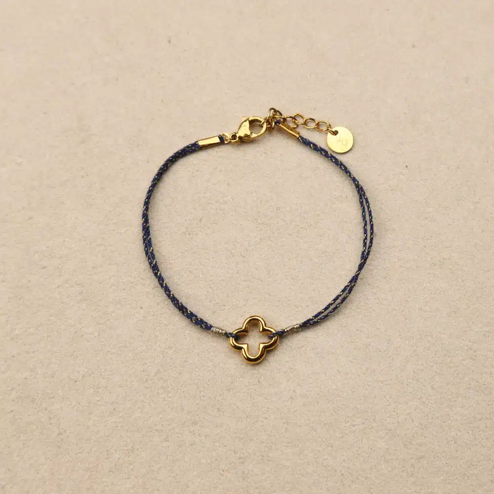 Sophia Clover Blue Lurex Thread Bracelet