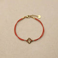 Sophia Clover Burnt Orange Lurex Thread Bracelet