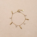 Les Cleias Syrene Pearl fish Charms Bracelet