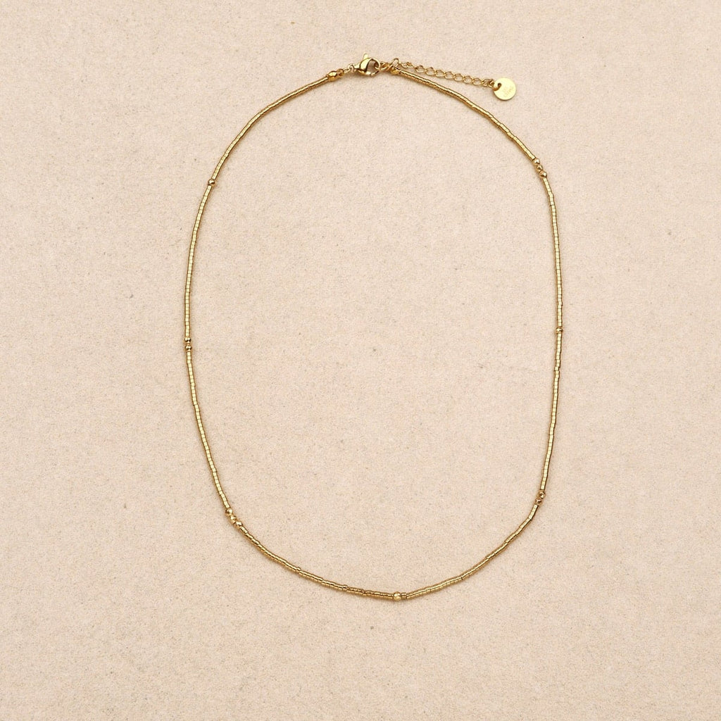 Thalassea Faceted Beads Gold Necklace