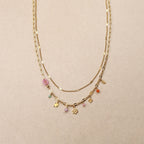 Thaleis Flower Double Row Necklace