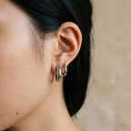 Thick Round Hoop Earrings