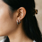 Thick Round Hoop Earrings