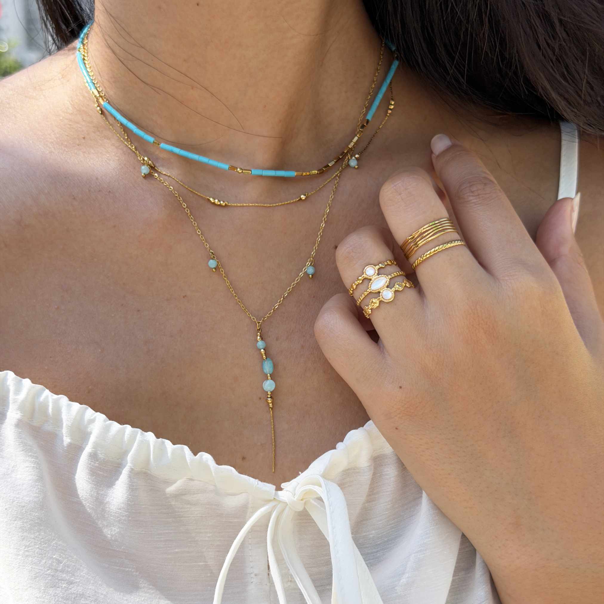 Les Cleias Zia Fine Stone Necklace