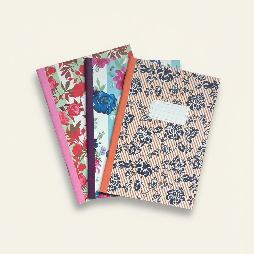 A5 Notebooks with Flower Designs