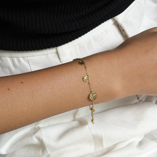 Aora Hammered Circular Bracelet
