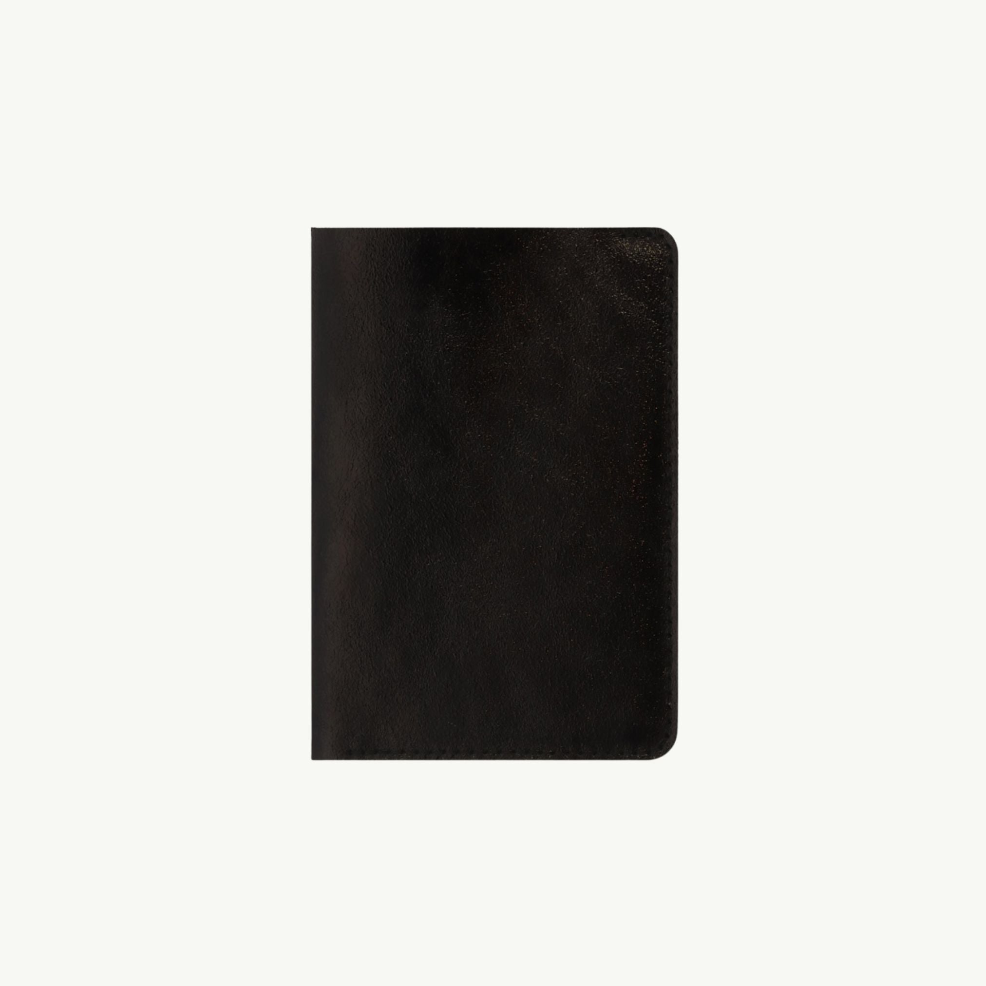 Iridescent Black Leather Passport Cover
