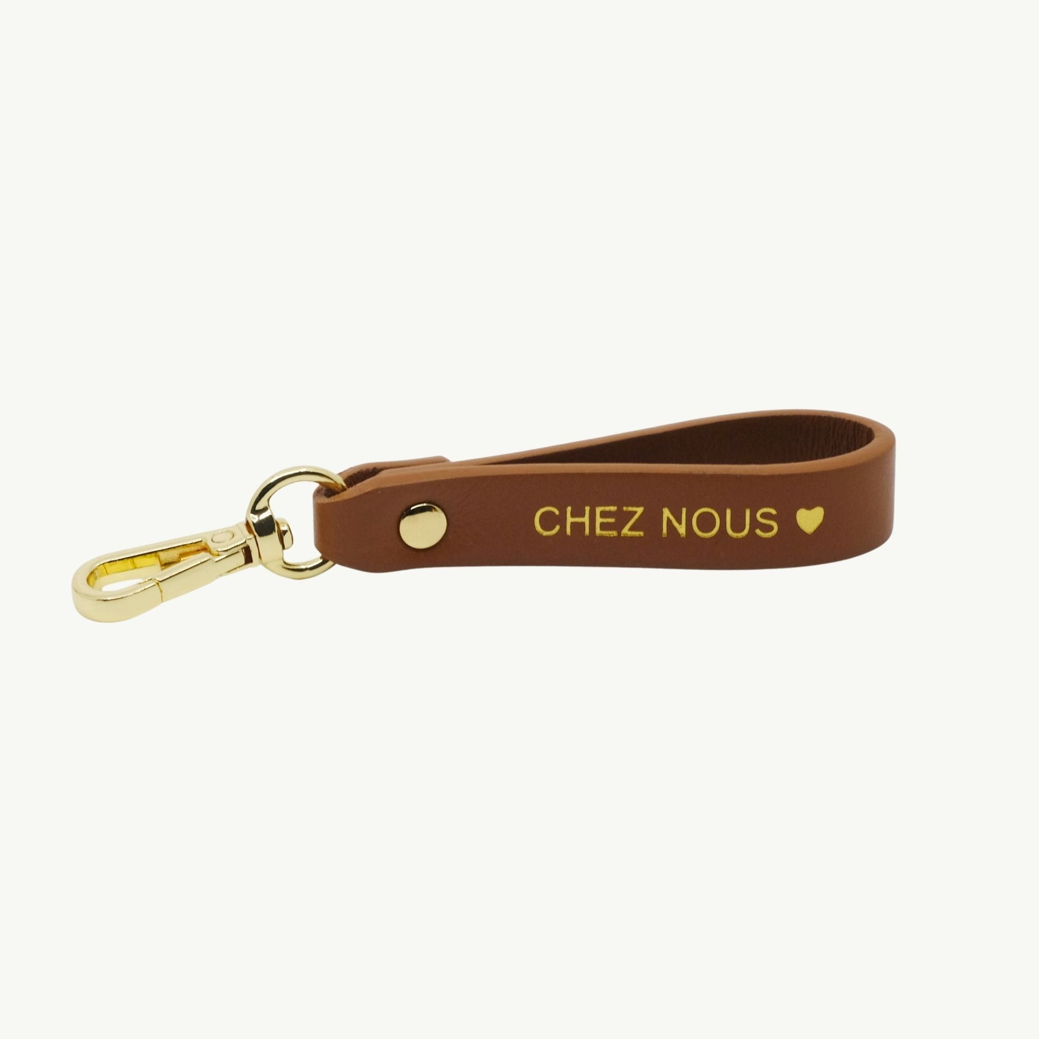 Leather Keychain "Chez Nous"