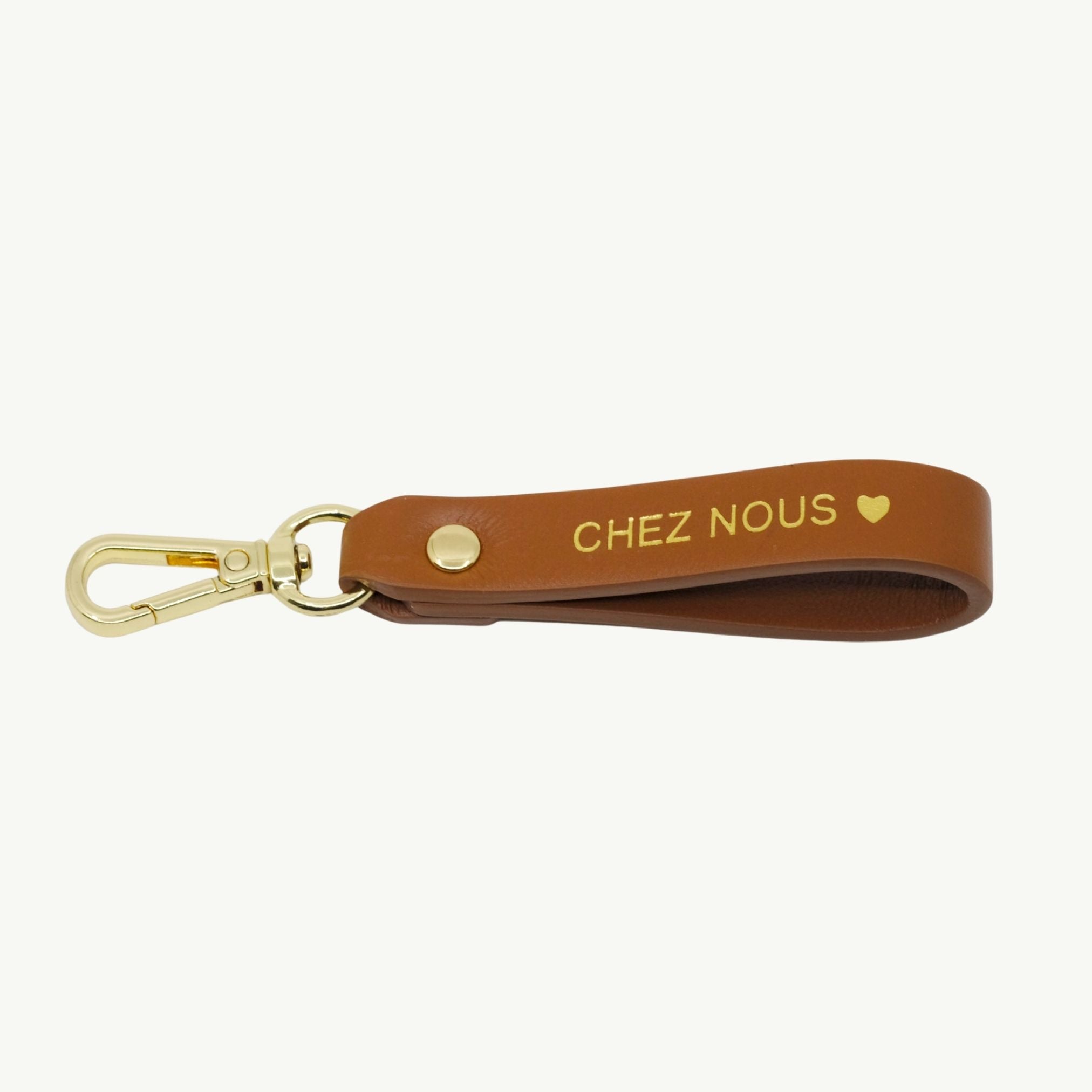 Leather Keychain "Chez Nous"