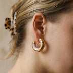 Bachira Enamel Inside Earrings